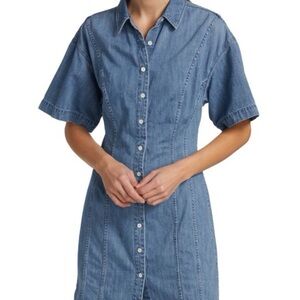 Denim Button-Up Dress FRAME